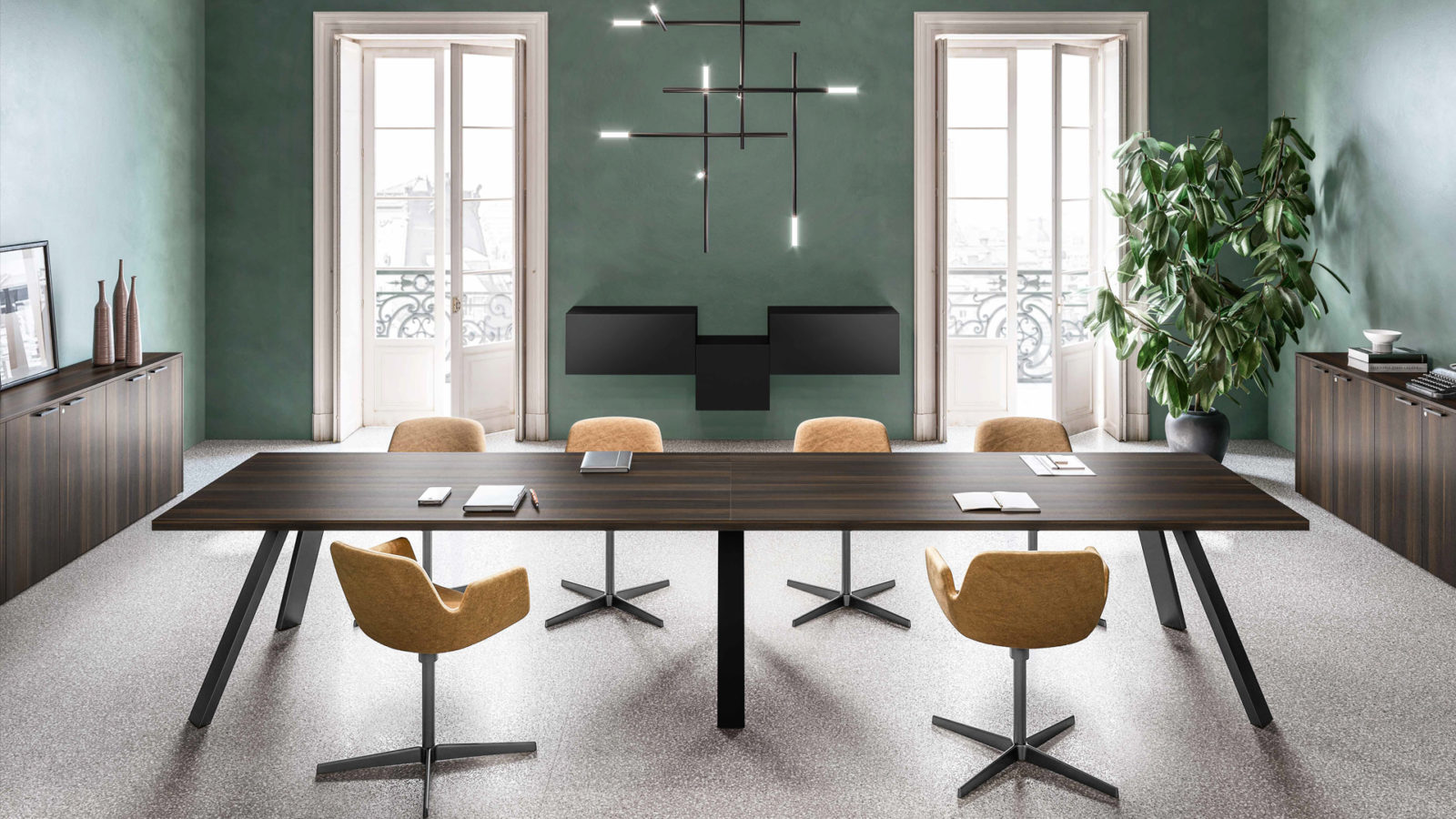 שולחן ישיבות דגם לוטוס משופע