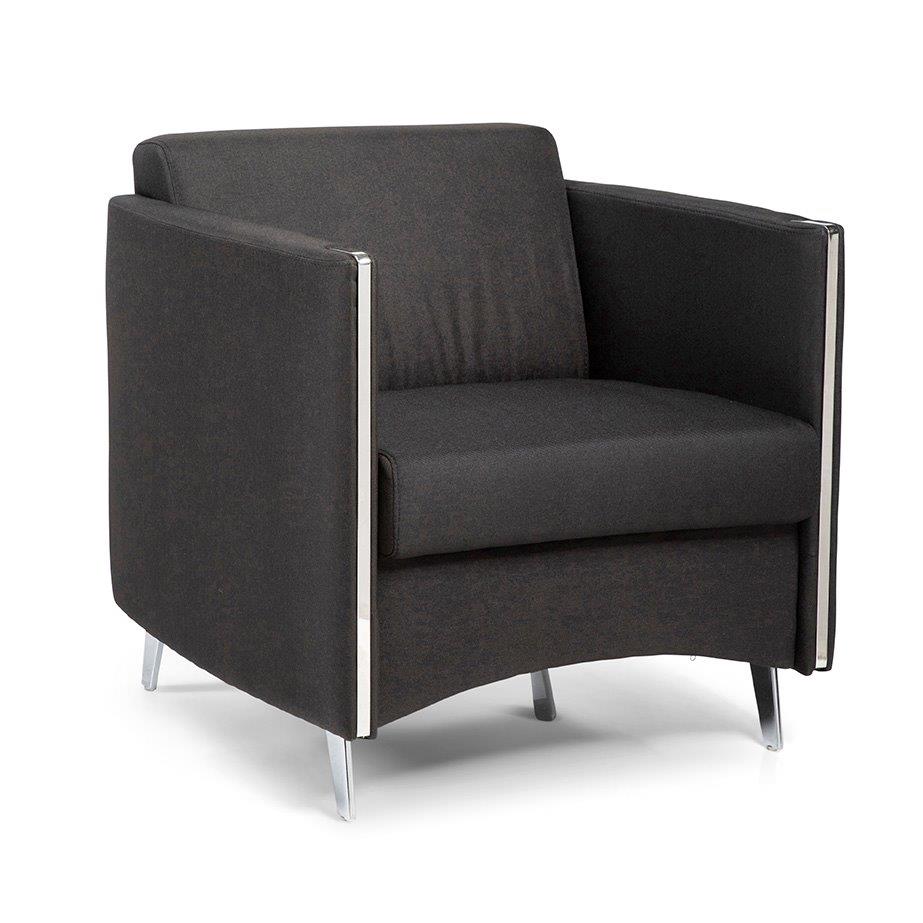 כורסת המתנה דגם קוקו פינת המתנה בריפוד דמוי עור שחור