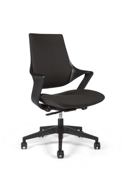 כסא לחדר ישיבות דגם רוני גב שחור